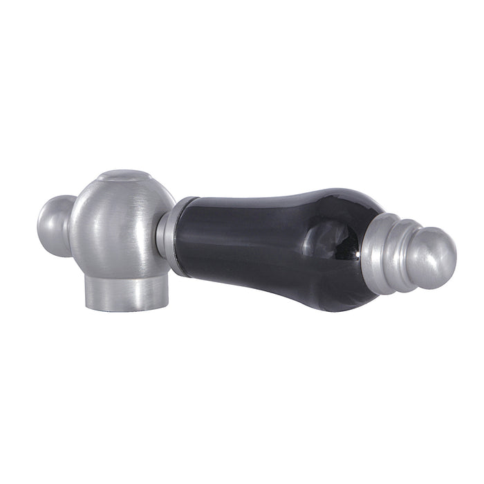 Kingston Duchess KSH3958PKL Black Porcelain Lever Handle, Brushed Nickel