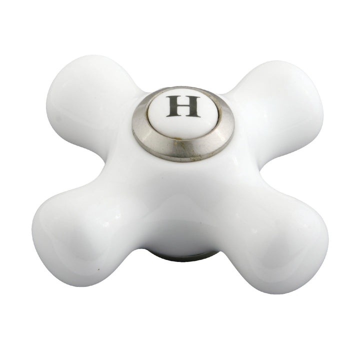 Kingston KSH3958PXH Porcelain Cross Handle (Hot Side), Brushed Nickel