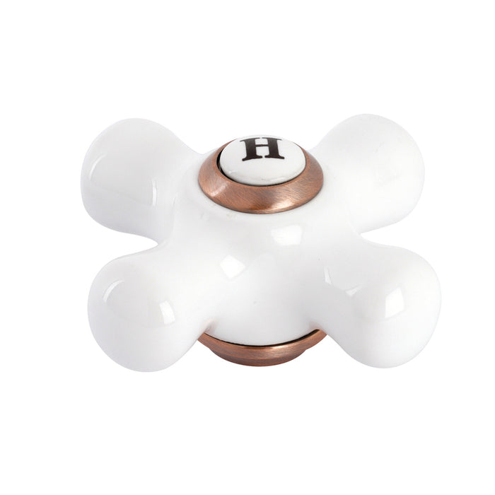 Kingston KSH395PXACH Porcelain Cross Handle (Hot Side), Antique Copper