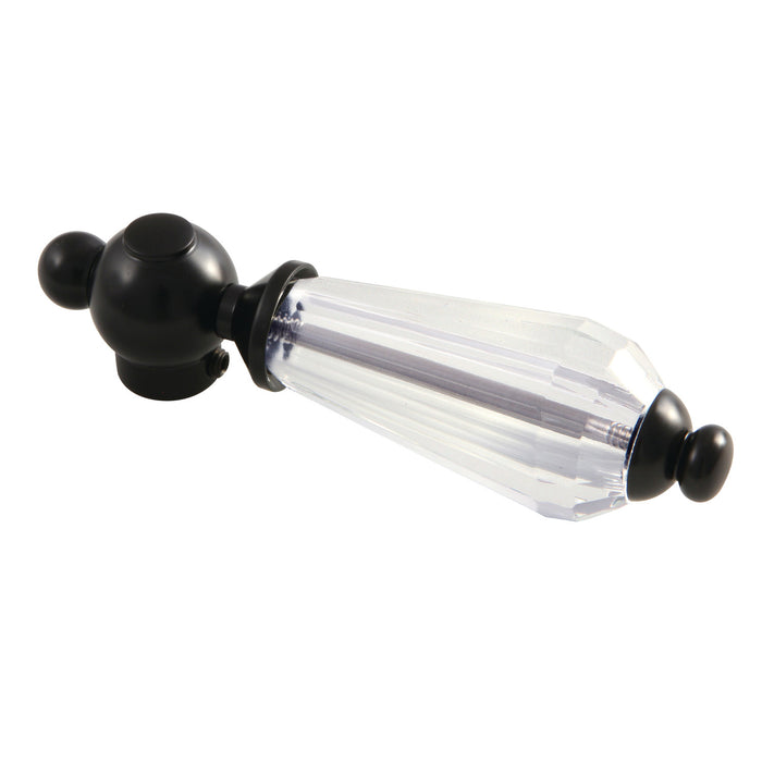 Kingston Wilshire KSH3960WLL Crystal Lever Handle, Matte Black