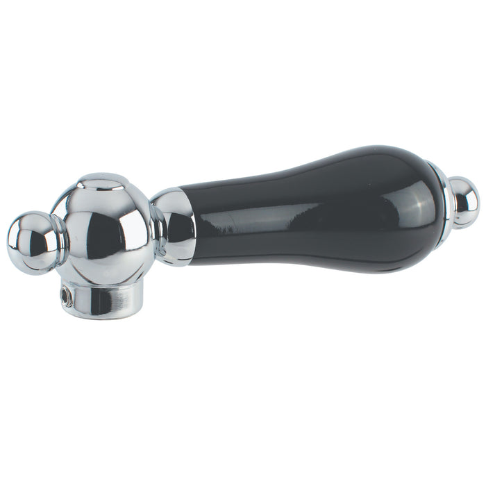Kingston Duchess KSH3961PKL Black Porcelain Lever Handle, Polished Chrome