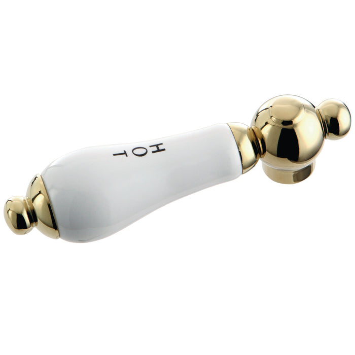 Kingston KSH3962PLH Porcelain Lever Handle (Hot Side), Polished Brass