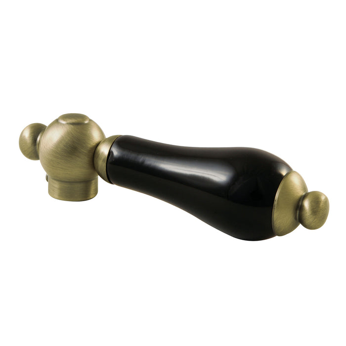 Kingston Duchess KSH3963PKL Black Porcelain Lever Handle, Antique Brass