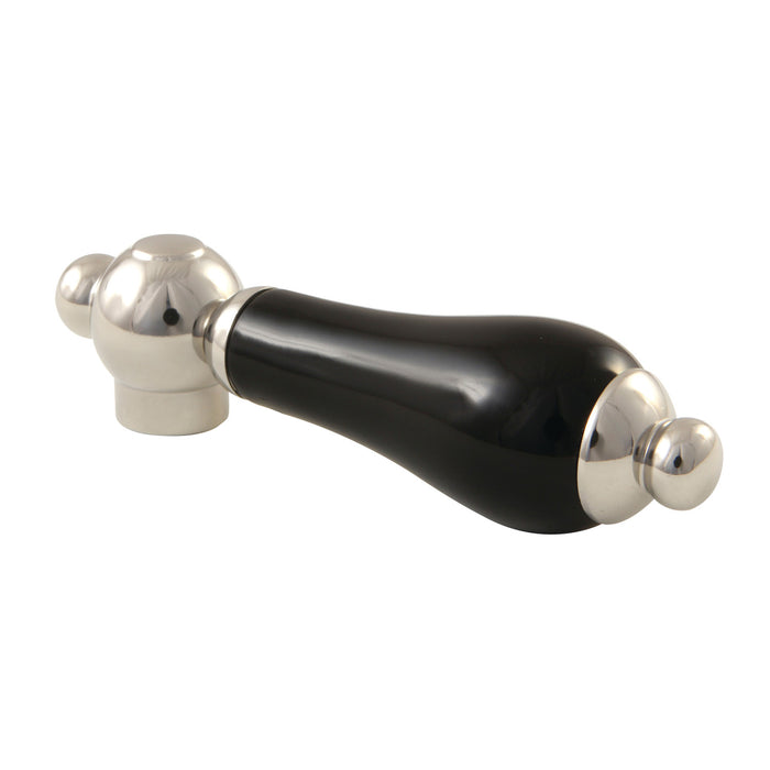 Kingston Duchess KSH3966PKL Black Porcelain Lever Handle, Polished Nickel
