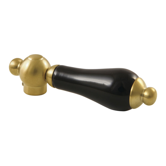 Kingston Duchess KSH3967PKL Black Porcelain Lever Handle, Brushed Brass