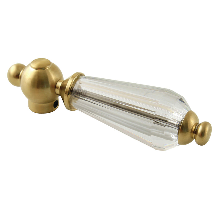 Kingston Wilshire KSH3967WLL Crystal Lever Handle, Brushed Brass