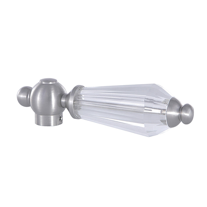 Kingston Wilshire KSH3968WLL Crystal Lever Handle, Brushed Nickel