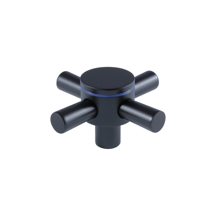 Kingston Concord KSH414MBC Metal Cross Handle (Cold Side), Matte Black