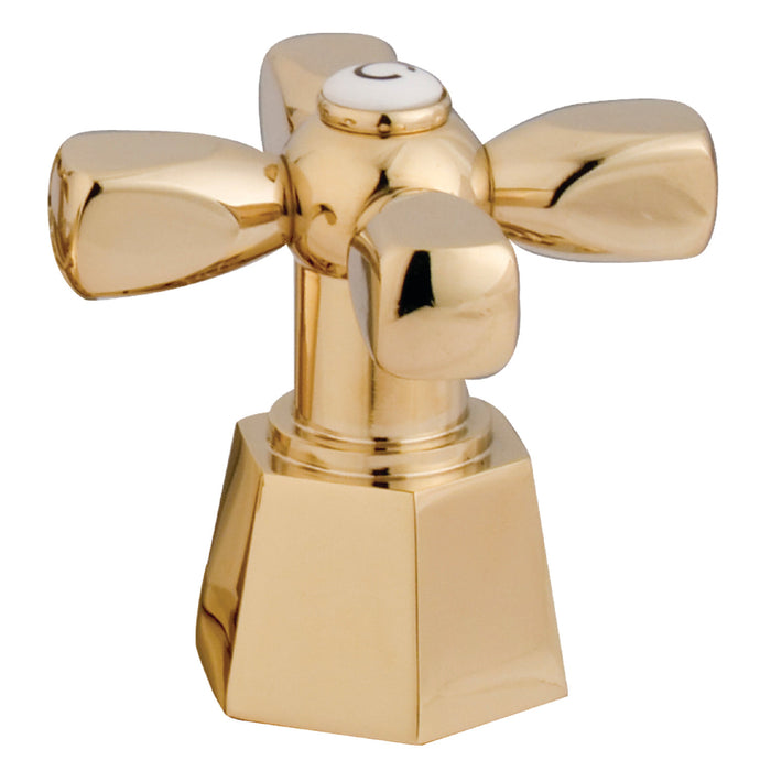 Kingston KSH4262HXC Metal Cross Handle (Cold Side), Polished Brass