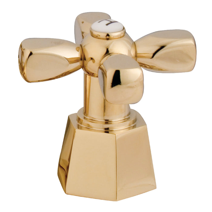 Kingston KSH4262HXH Metal Cross Handle (Hot Side), Polished Brass
