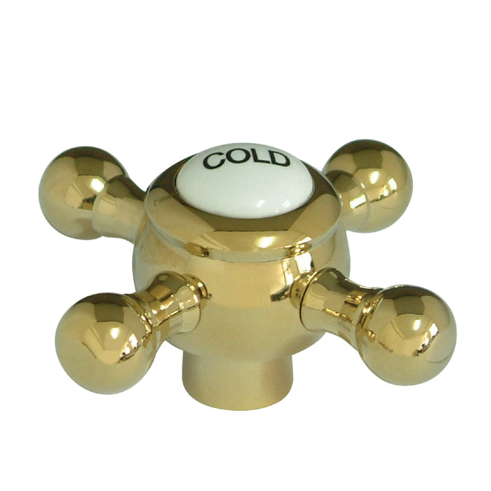 Kingston KSH4462BXC Brass Cross Handle (Cold Side), Polished Brass