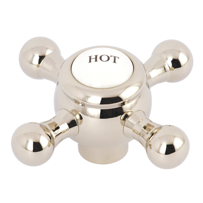 Kingston KSH4466BXH Brass Cross Handle (Hot Side), Polished Nickel
