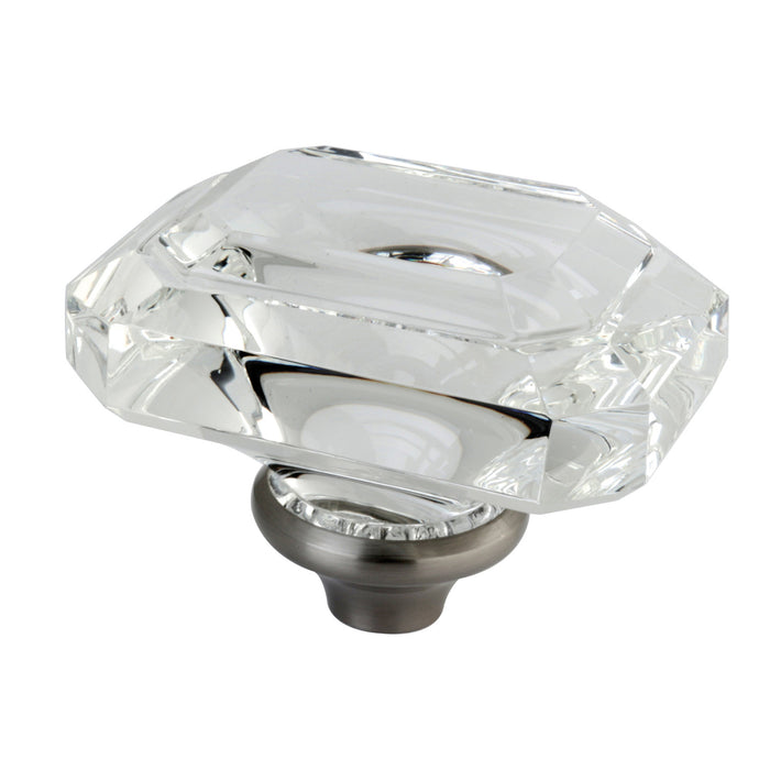Kingston KSH4468WQL Crystal Rectangular Knob Handle, Brushed Nickel