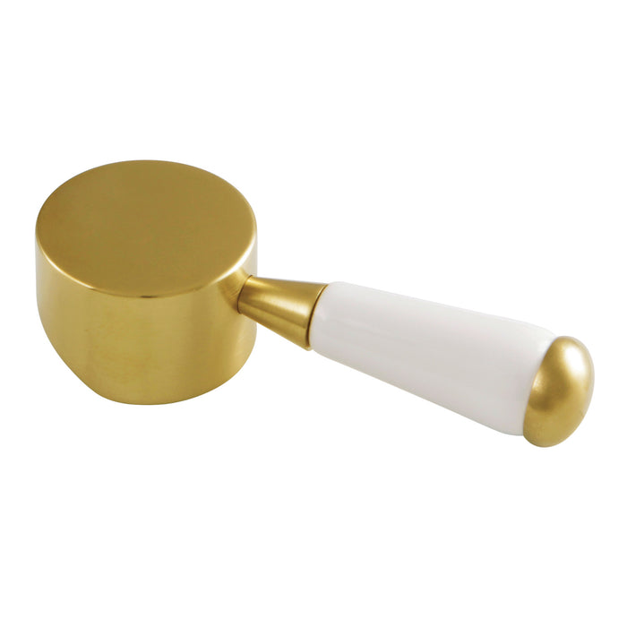 Kingston Paris KSH7417DPL Brass with Porcelain Lever Handle, Brushed Brass