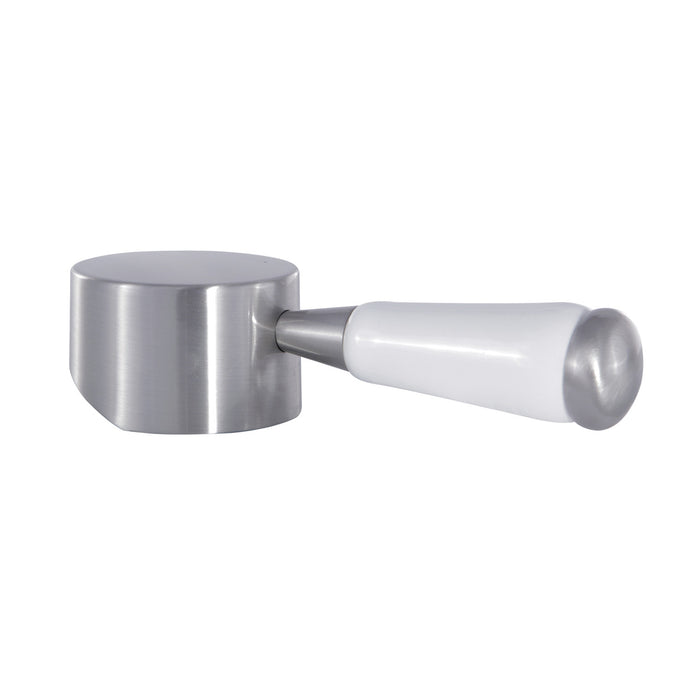 Kingston Paris KSH7418DPL Brass with Porcelain Lever Handle, Brushed Nickel