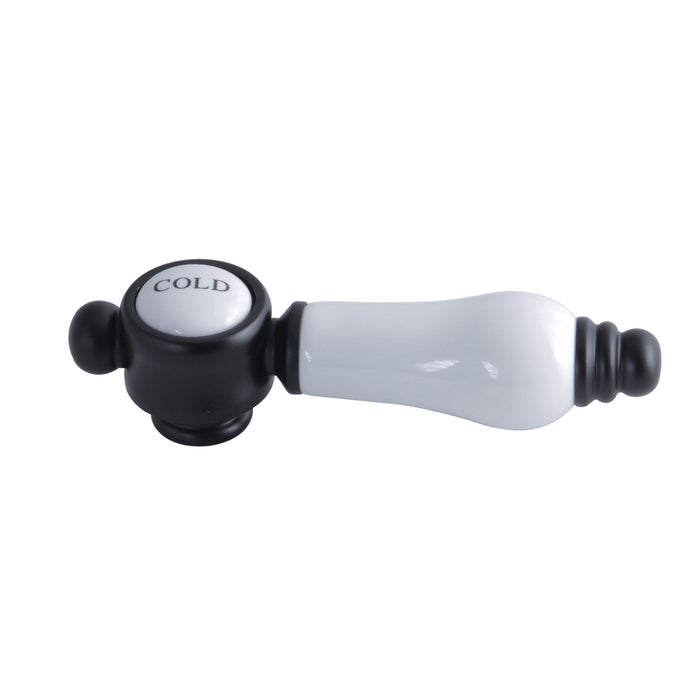 Kingston Bel-Air KSH7610BPLC Brass with Procelain Lever Handle (Cold Side), Matte Black