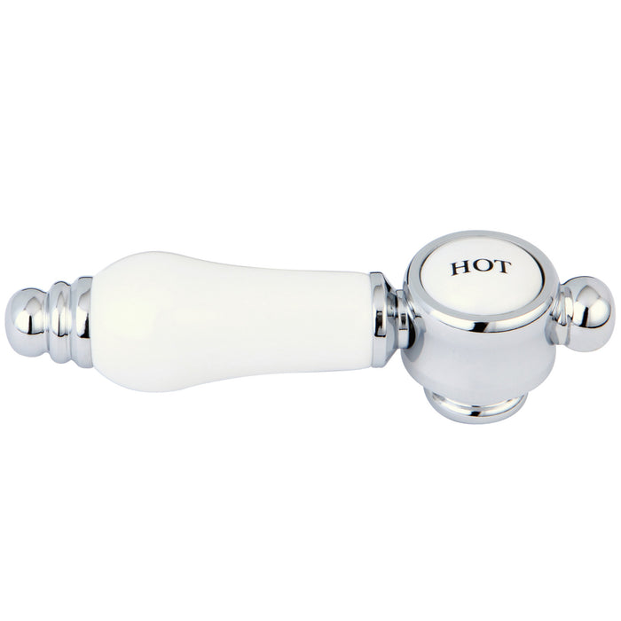 Kingston KSH7611BPLH Brass with Porcelain Lever Handle (Hot Side), Polished Chrome
