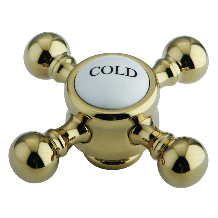 Kingston KSH7612BXC Metal Cross Handle (Cold Side), Polished Brass