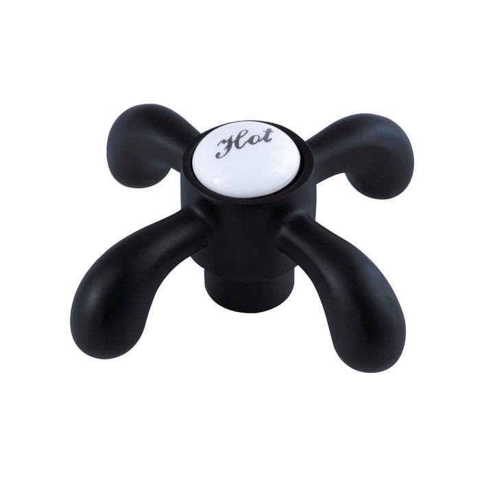 Kingston French Country KSH7980TXH Brass Cross Handle (Hot Side), Matte Black