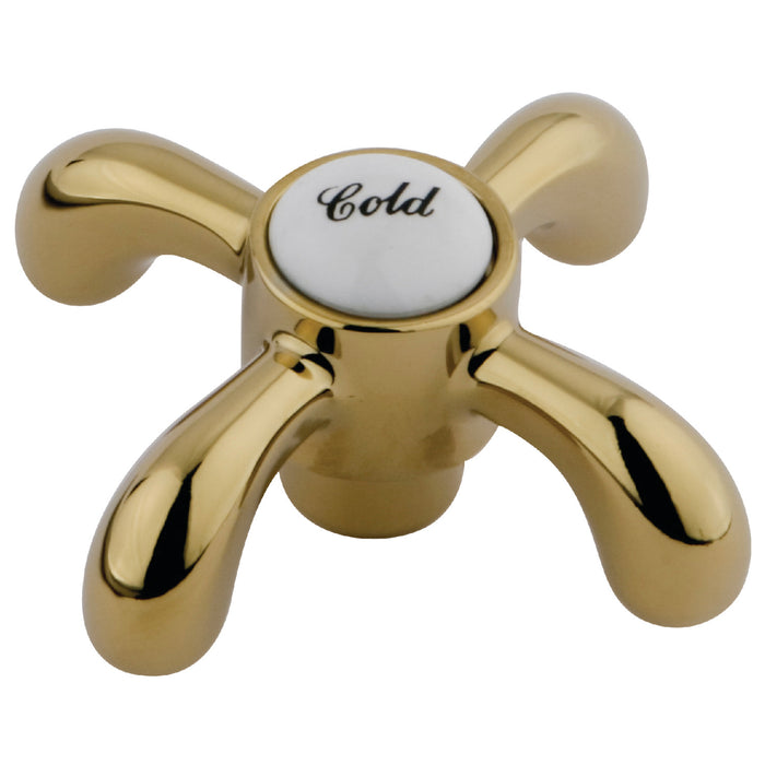 Kingston KSH7982TXC Brass Cross Handle (Cold Side), Polished Brass