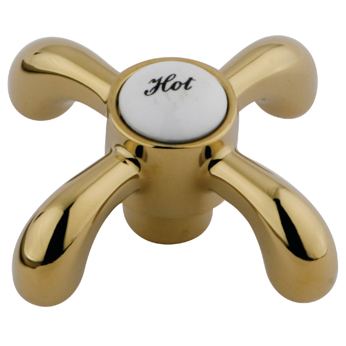 Kingston KSH7982TXH Brass Cross Handle (Hot Side), Polished Brass