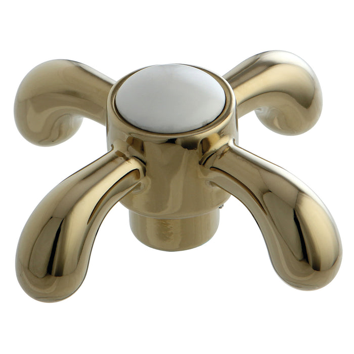 Kingston KSH7982TX Metal Cross Handle, Diverter for Tub and Shower Faucet, Polished Brass