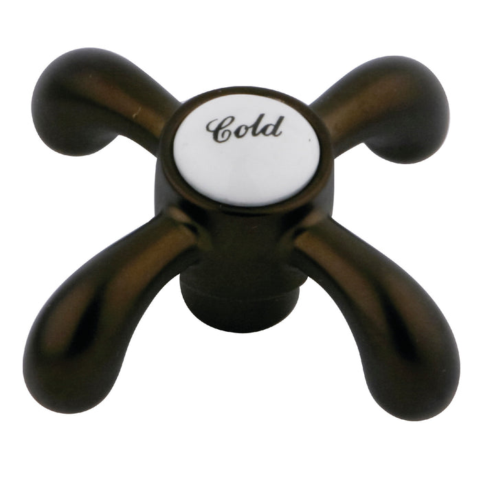 Kingston KSH7985TXC Brass Cross Handle (Cold Side), Oil Rubbed Bronze
