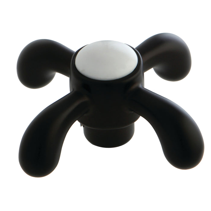 Kingston KSH7985TX Metal Cross Handle, Diverter for Tub and Shower Faucet, Oil Rubbed Bronze