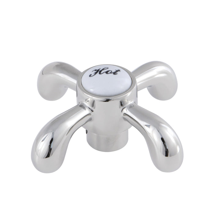 Kingston KSH7986TXH Brass Cross Handle (Hot Side), Polished Nickel