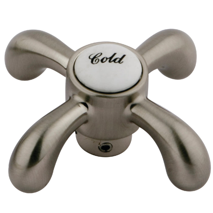 Kingston KSH7988TXC Brass Cross Handle (Cold Side), Brushed Nickel