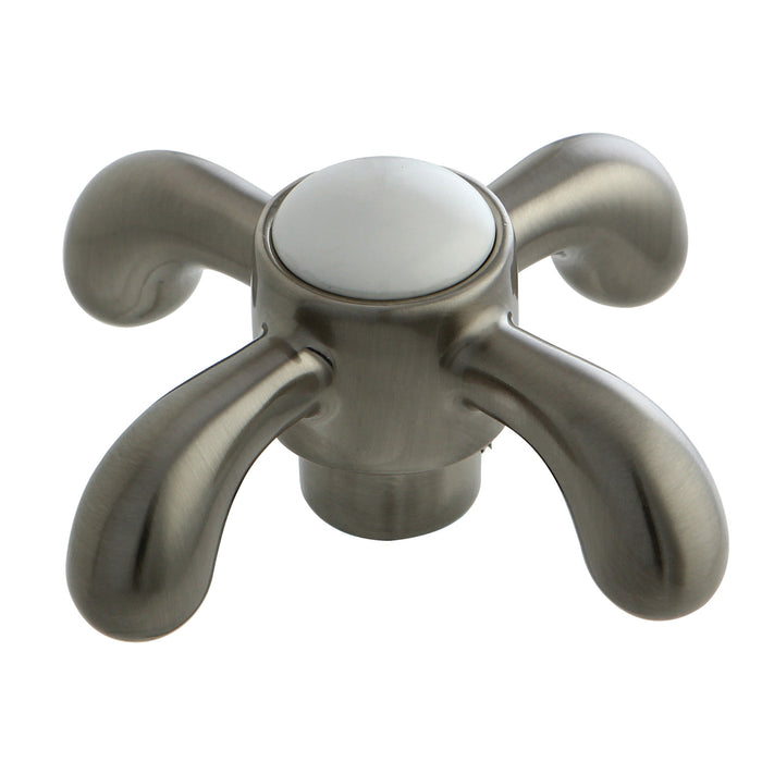 Kingston KSH7988TX Metal Cross Handle, Diverter for Tub and Shower Faucet, Brushed Nickel