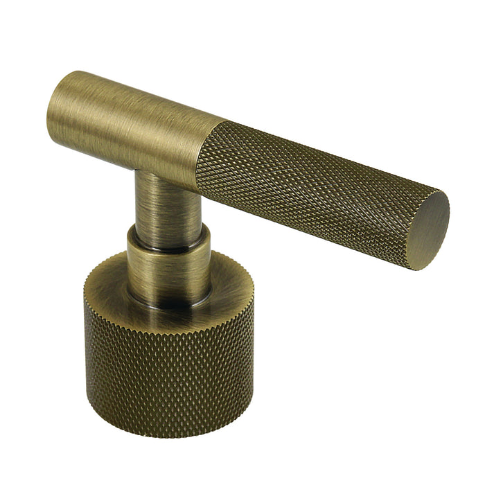 Kingston Convergent KSH8603KNL Brass Knurled Lever Handle, Antique Brass