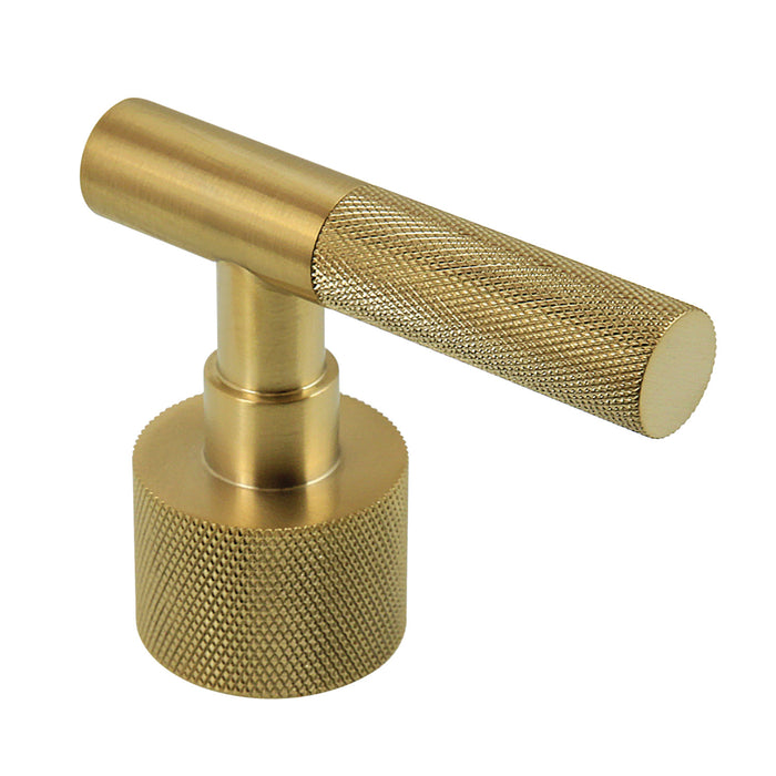 Kingston Convergent KSH8607KNL Brass Knurled Lever Handle, Brushed Brass