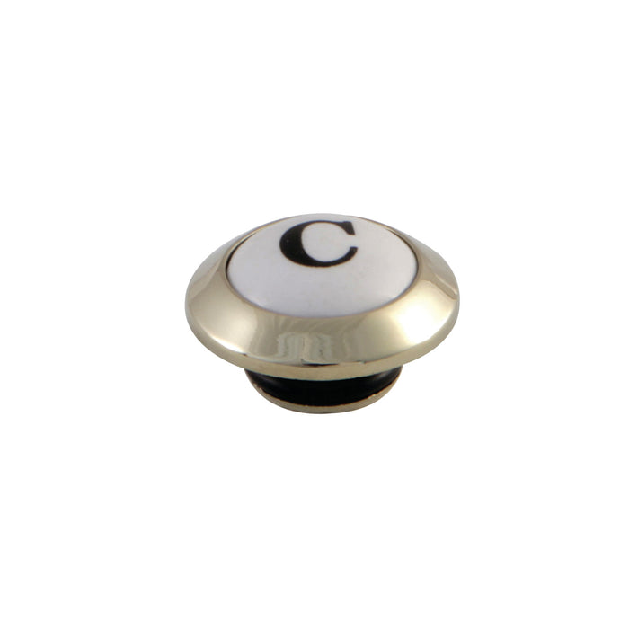 Kingston KSHI1162PXC Cold Handle Index Button, Polished Brass
