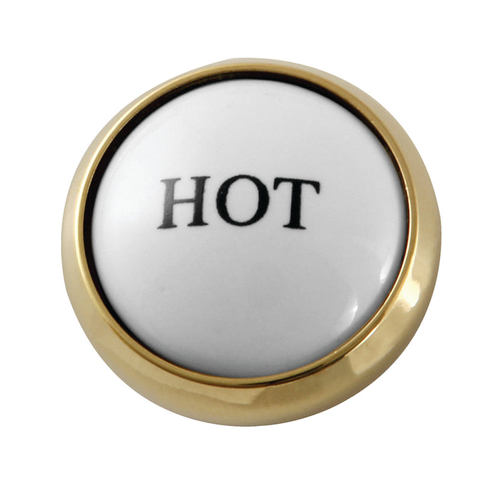 Kingston KSHI2962ZXH Hot Handle Index Button, Polished Brass
