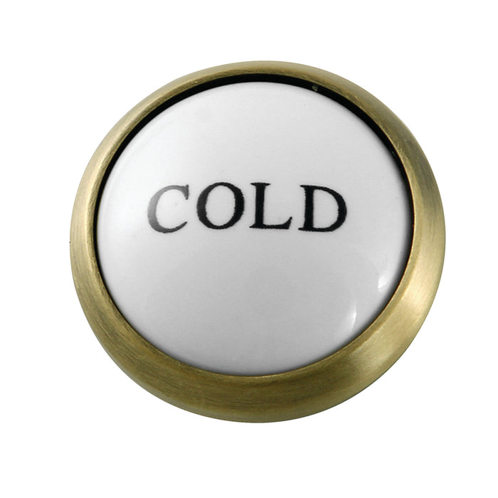 Kingston KSHI2963ZXC Cold Handle Index Button, Antique Brass