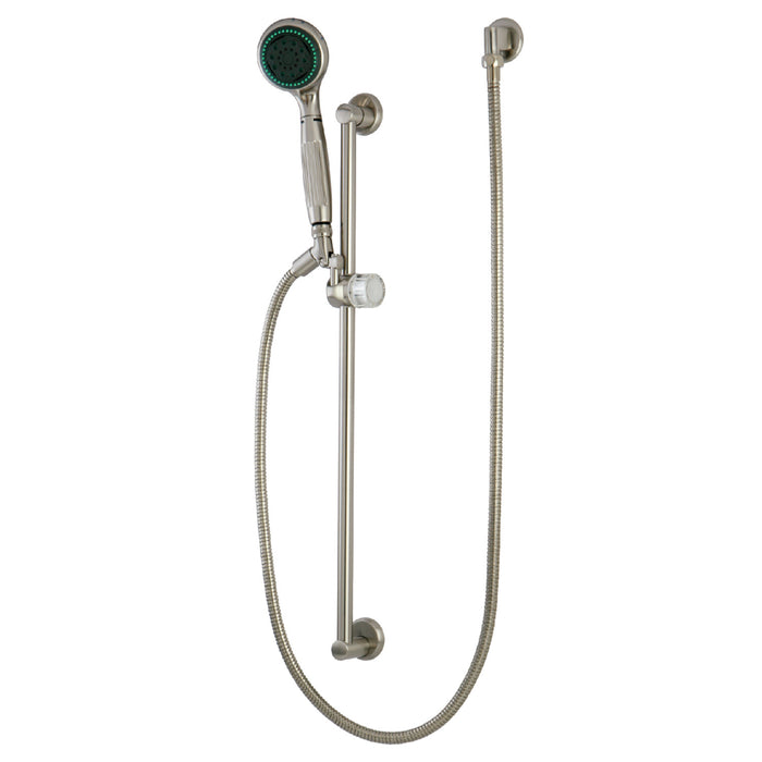 Kingston Tulare KSK1808W8 - Made To Match Shower System with 24-Inch Slide/Grab Bar and Hand Shower, Brushed Nickel