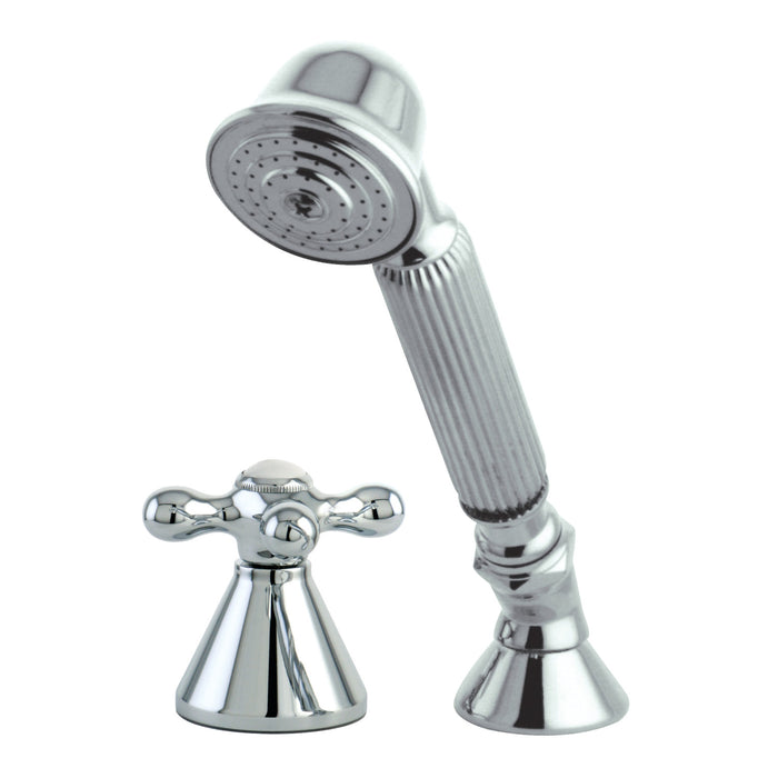 Kingston Tulare KSK2361AXTR Deck Mount Hand Shower with Diverter for Roman Tub Faucet, Polished Chrome