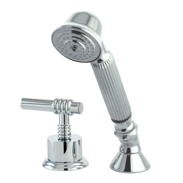 Kingston Tulare KSK2361MLTR Deck Mount Hand Shower with Diverter for Roman Tub Faucet, Polished Chrome