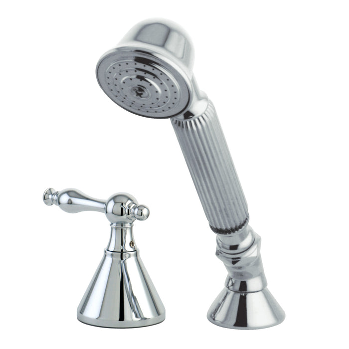 Kingston Tulare KSK2361NLTR Deck Mount Hand Shower with Diverter for Roman Tub Faucet, Polished Chrome