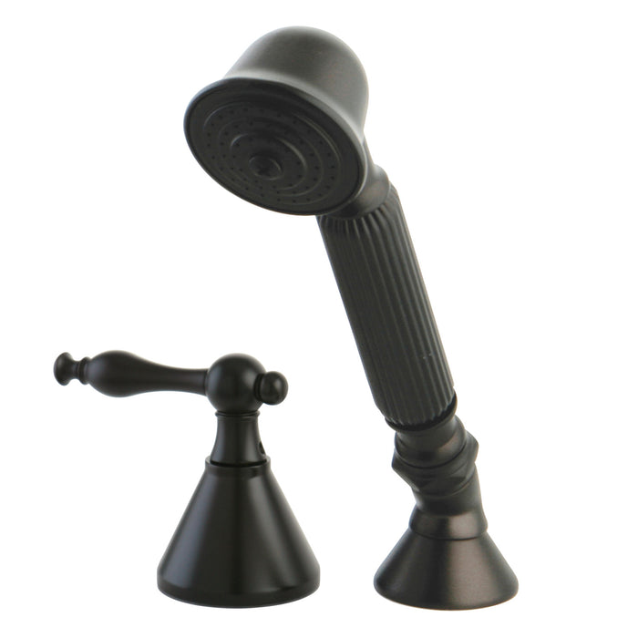 Kingston Tulare KSK2365NLTR Deck Mount Hand Shower with Diverter for Roman Tub Faucet, Oil Rubbed Bronze
