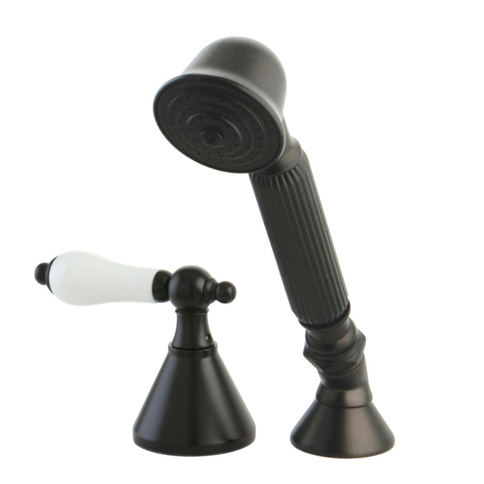 Kingston Tulare KSK2365PLTR Deck Mount Hand Shower with Diverter for Roman Tub Faucet, Oil Rubbed Bronze