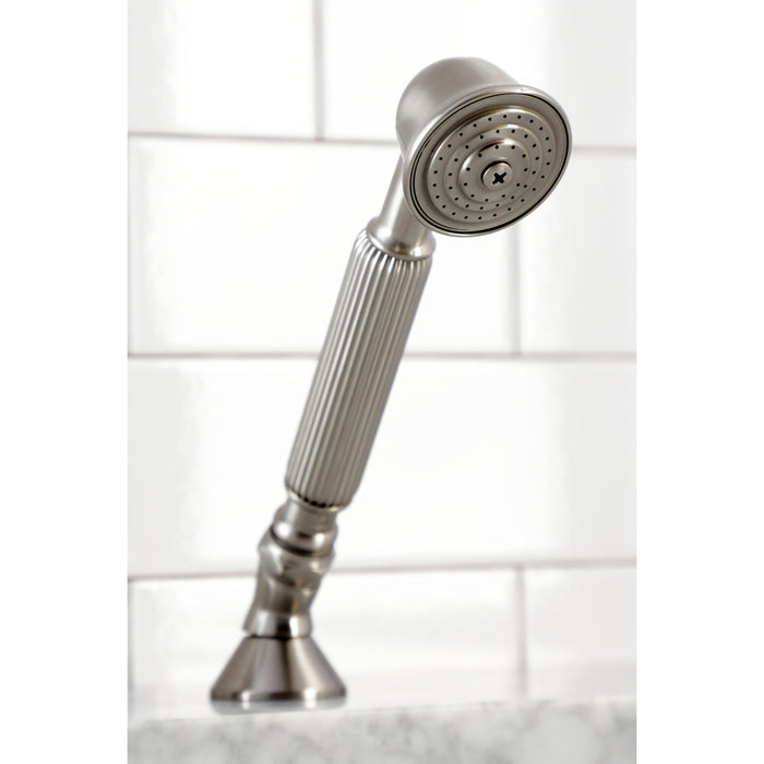 Kingston Tulare KSK2368AXTR Deck Mount Hand Shower with Diverter for Roman Tub Faucet, Brushed Nickel