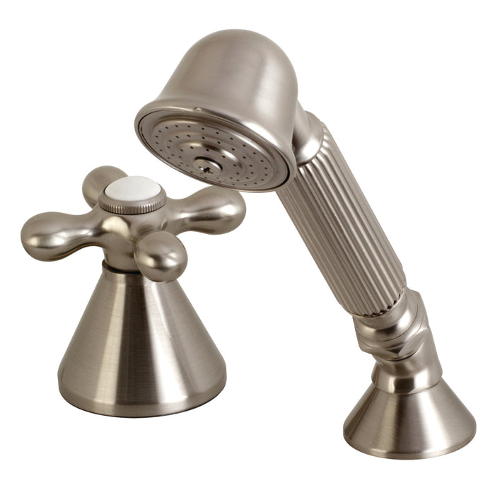 Kingston Tulare KSK2368AXTR Deck Mount Hand Shower with Diverter for Roman Tub Faucet, Brushed Nickel