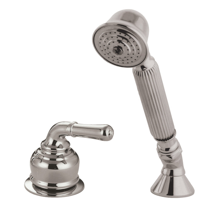 Kingston KSK2368TR Deck Mount Hand Shower with Diverter for Roman Tub Faucet, Brushed Nickel