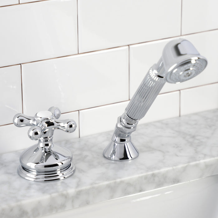 Kingston Heirloom KSK3331AXTR Deck Mount Hand Shower with Diverter for Roman Tub Faucet, Polished Chrome