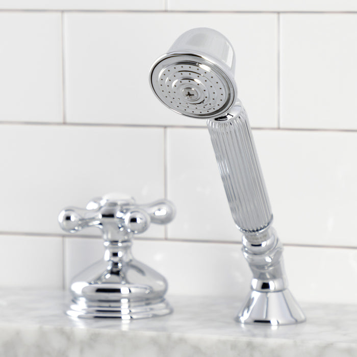 Kingston Heirloom KSK3331AXTR Deck Mount Hand Shower with Diverter for Roman Tub Faucet, Polished Chrome