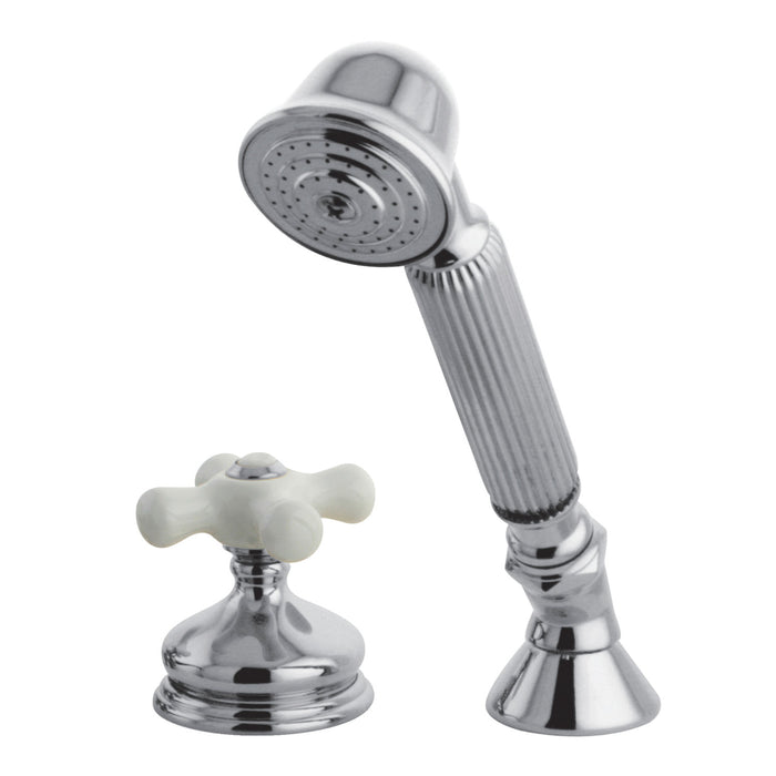 Kingston Heirloom KSK3331PXTR Deck Mount Hand Shower with Diverter for Roman Tub Faucet, Polished Chrome