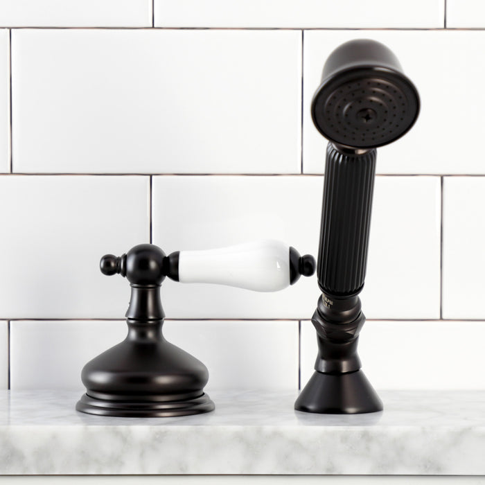 Kingston Heirloom KSK3335PLTR Deck Mount Hand Shower with Diverter for Roman Tub Faucet, Oil Rubbed Bronze