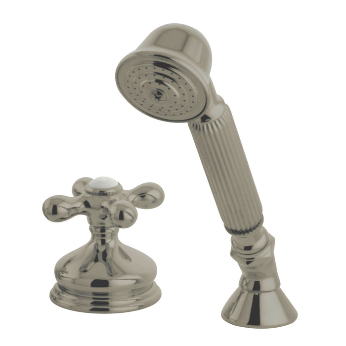 Kingston Heirloom KSK3338AXTR Deck Mount Hand Shower with Diverter for Roman Tub Faucet, Brushed Nickel